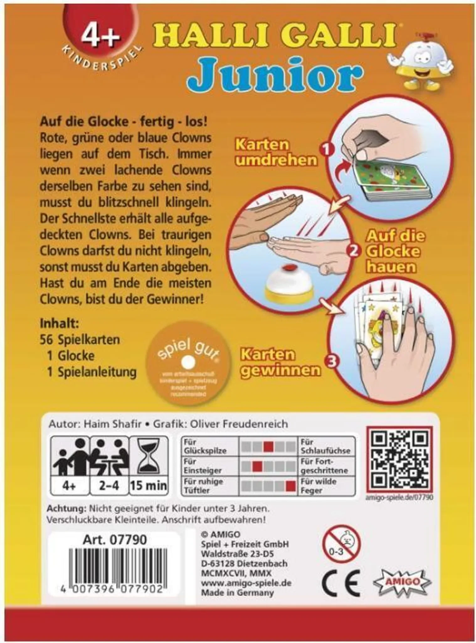 Halli Galli Junior – Kartenspiel mit Glocke ab 4 Jahren